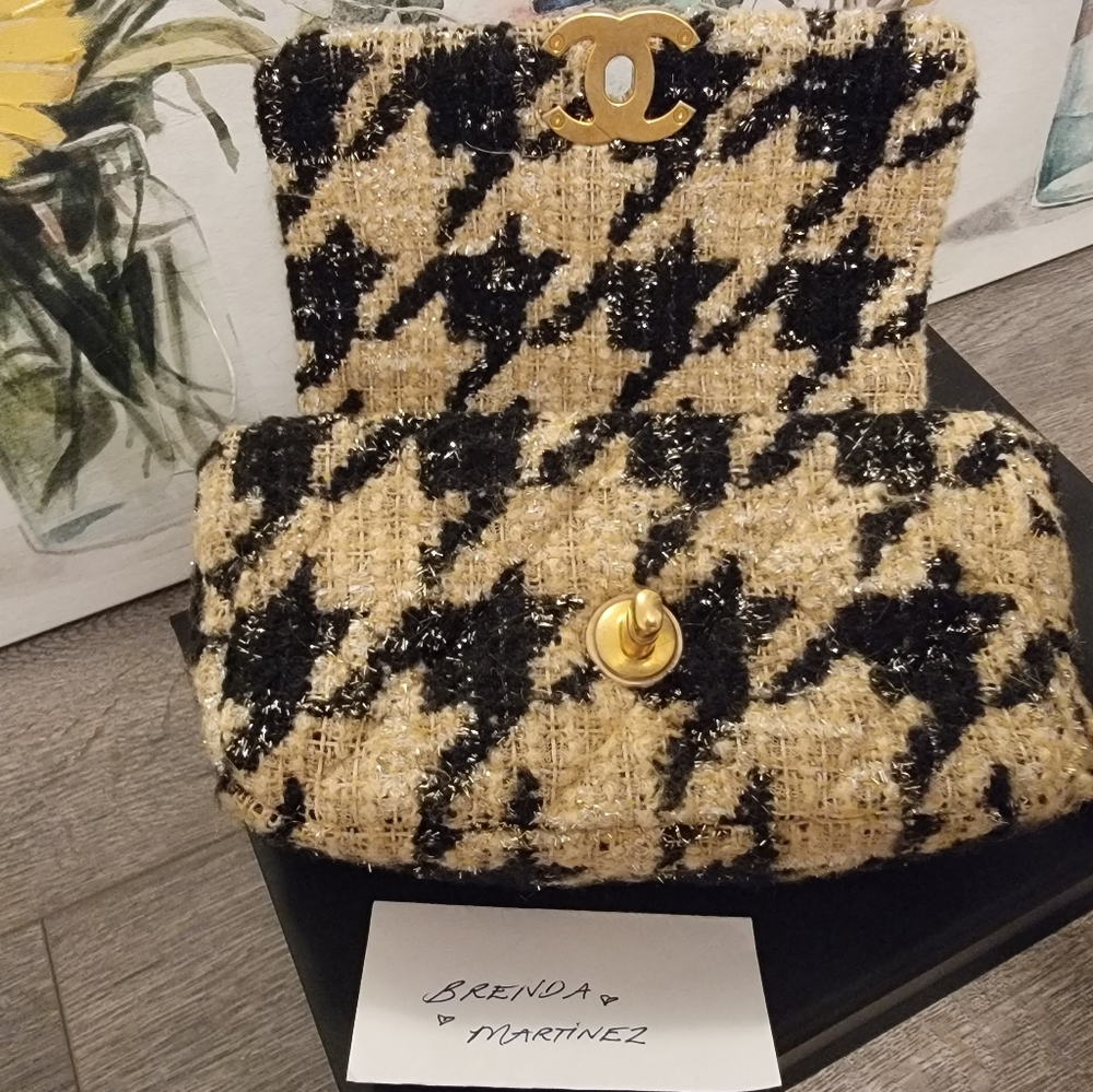 Chanel 19K Tweed Houndstooth Bum Bag/Belt Bag/Shoulder Bag - Picture 10 of 14